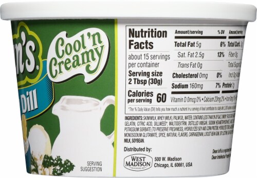 Dean's® Creamy Dill Dip Tub Perspective: right