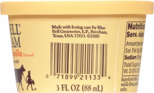 Blue Bell® Homemade Vanilla Ice Cream Cup Perspective: right