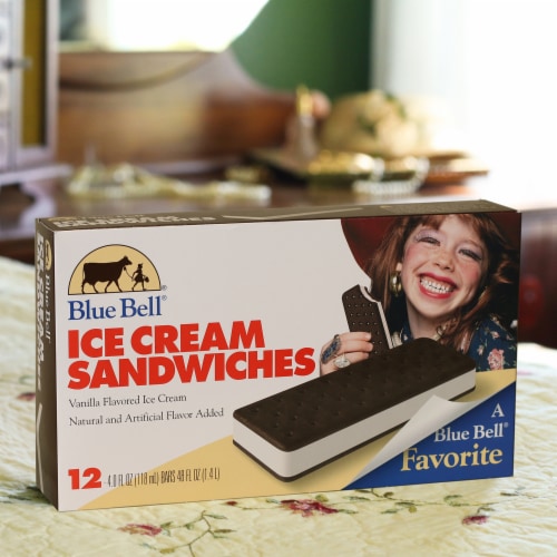 Blue Bell® Vanilla Ice Cream Sandwiches Perspective: right
