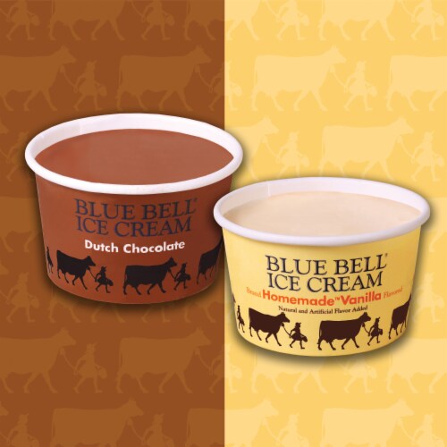 Blue Bell® Dutch Chocolate and Homemade Vanilla Ice Cream Cups Perspective: right