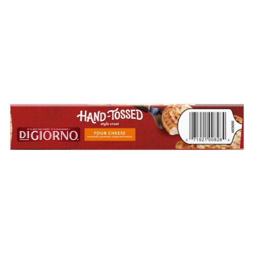 DiGiorno Four Cheese Frozen Personal Pizza on a Hand-Tossed Style Traditional Crust Perspective: right