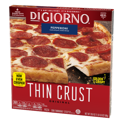 DiGiorno® Classic Thin Crust Pepperoni Frozen Pizza Perspective: right