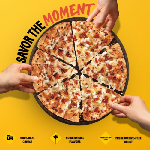 California Pizza Kitchen Bacon and Caramelized Onion Croissant Crust Frozen Pizza Perspective: right