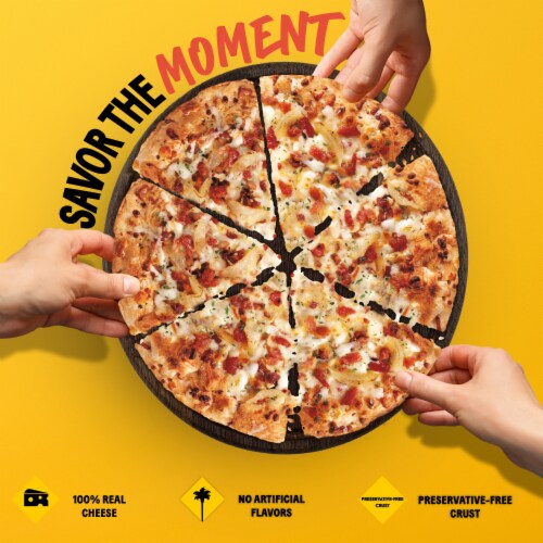 California Pizza Kitchen Bacon and Caramelized Onion Croissant Crust Frozen Pizza Perspective: right