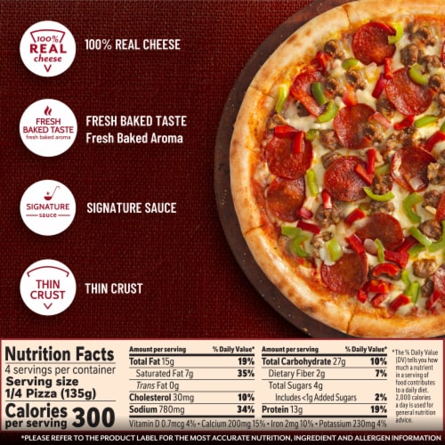 DIGIORNO Classic Thin Crust Supreme Pizza Perspective: right