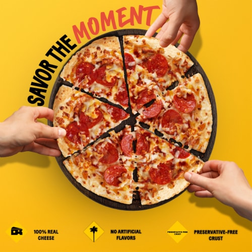 California Pizza Kitchen Uncured Pepperoni and Hot Honey Croissant Crust Frozen Pizza Perspective: right