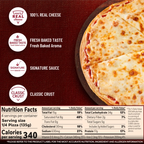 DiGiorno Classic Crust Cheese Pizza on a Crispy Thin Crust Perspective: right