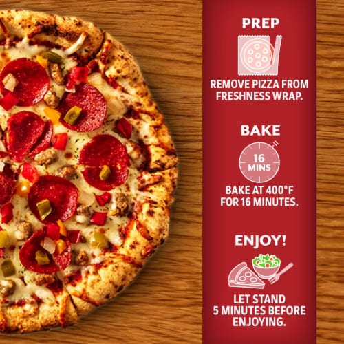 DiGiorno Supreme Special Pizza Wood Fired Style Crust Frozen Supreme Pizza Perspective: right