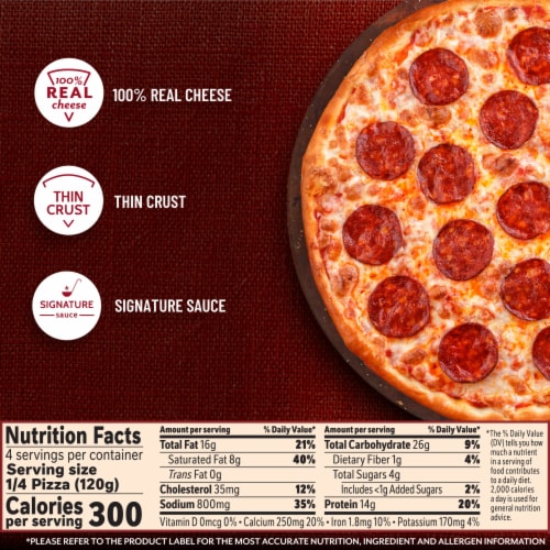 DIGIORNO Classic Thin Crust Pepperoni Pizza Perspective: right