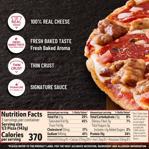 DiGiorno Ultra Thin Crust Loaded Carnivore Pizza Perspective: right