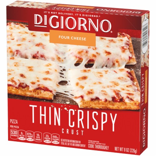 DIGIORNO Thin Crispy Crust Four Cheese Small Sized Pizza Perspective: right