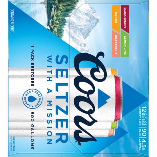 Coors Gluten Free Hard Seltzer Variety Pack Perspective: right