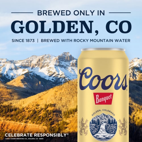 Coors Banquet American Lager Beer Perspective: right