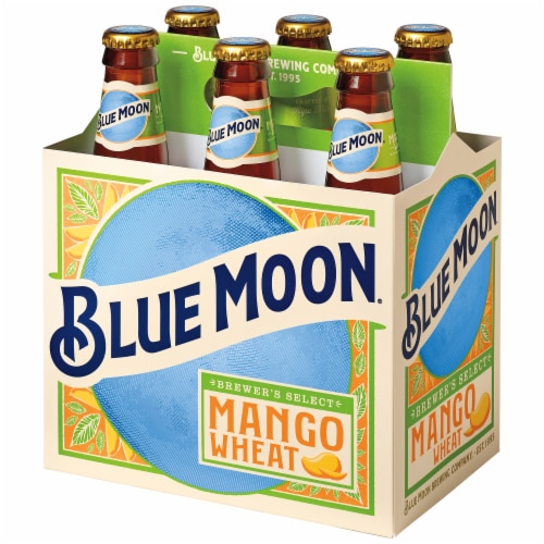 Blue Moon Mango Wheat Ale Beer Perspective: right