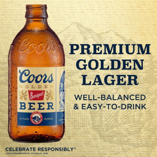 Coors Banquet American Lager Beer Perspective: right