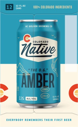 Colorado Native® Amber Craft Beer Perspective: right