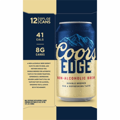 Coors Non-Alcoholic Beer 12 Count Perspective: right
