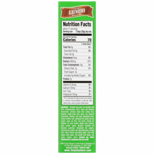 Tony Chachere's® Creole Gumbo Dinner Mix Perspective: right