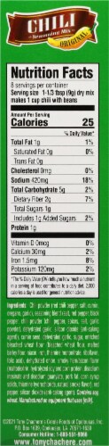 Tony Chachere's® Famous Creole Cuisine Original Chili Seasoning Mix, 2.