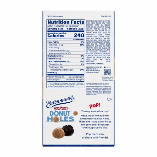 Entenmann's® Pop'ems® Glazed Holes Perspective: right