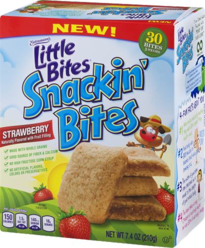 Entenmann's® Little Bites® Strawberry Snackin' Bites Perspective: right