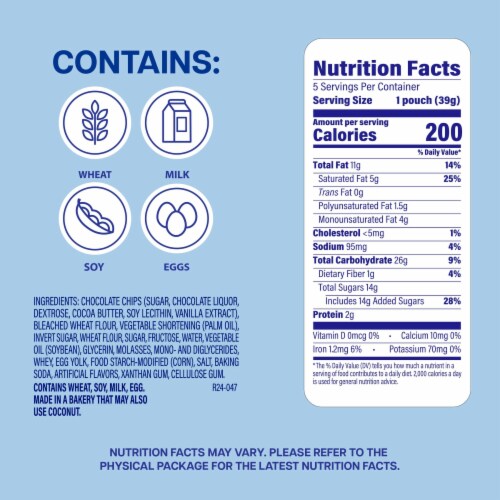 Entenmann's Soft-Baked Chocolate Chip Mini Cookies Perspective: right
