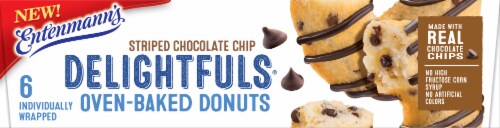 Entenmann's® Donut Delightfuls® Chocolate Chip Oven-Baked Donuts Perspective: right