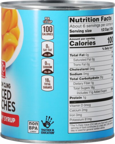 Harris Teeter® Yellow Cling Sliced Peaches In Heavy Syrup Perspective: right
