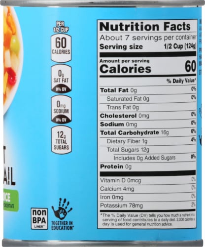 Harris Teeter® 100% Juice Fruit Cocktail Perspective: right