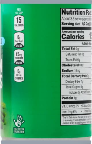 Harris Teeter™ No Salt Added Cut Green Beans Perspective: right