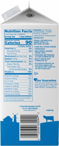 Harris Teeter™ Fat Free Lactose Free Milk Perspective: right