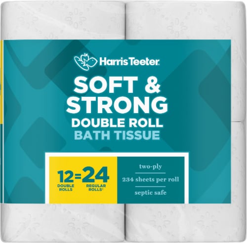 Harris Teeter™ Soft & Strong Double Rolls Toilet Paper Perspective: right