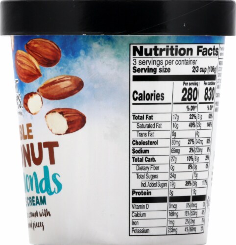 HT Traders™ Double Coconut & Almonds Ice Cream Perspective: right