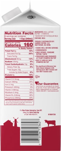 Harris Teeter™ Lactose Free Ultra Pasteurized Whole Milk Perspective: right