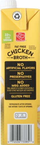 Harris Teeter Less Sodium Fat Free Chicken Broth Perspective: right