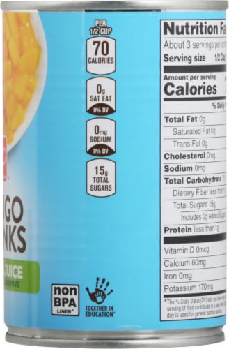 Harris Teeter™ Mango Chunks in 100% Juice Perspective: right