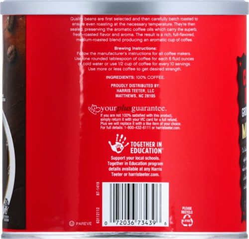 Harris Teeter Classic Medium Roast Ground Coffee Perspective: right