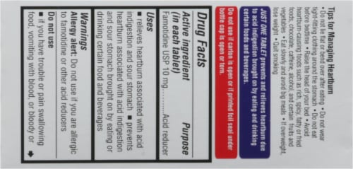 Harris Teeter™ Original Strength Famotidin Acid Reducer Tablets Perspective: right