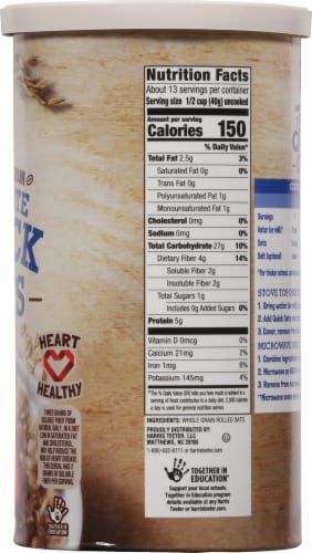 Harris Teeter™ 100% Whole Grain 1 Minute Quick Oats Perspective: right