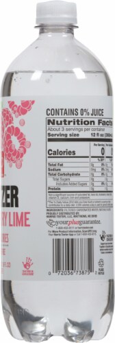 Harris Teeter™ Caffine Free Zero Calories Raspberry Lime Seltzer Perspective: right