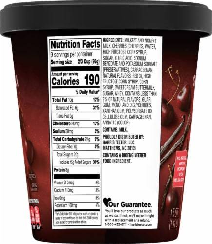 Harris Teeter® Premium Cherry Vanilla Ice Cream Tub Perspective: right