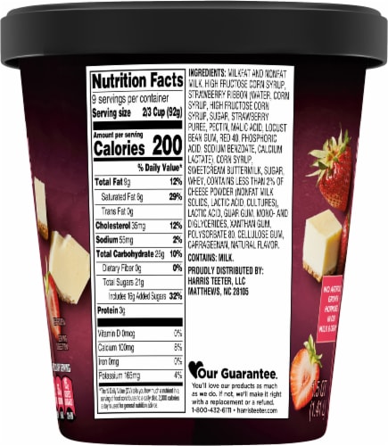 Harris Teeter® Strawberry Cheesecake Ice Cream Tub Perspective: right