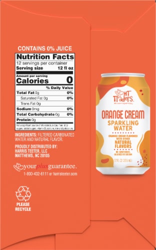 HT Trades™ Orange Cream Sparkling Water Perspective: right