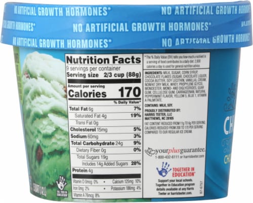 Harris Teeter™ Lower Fat Churned Mint Chocolate Chip Ice Cream Perspective: right