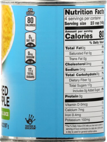 Harris Teeter™  Canned Fancy Crushed Pineapple in Juice Perspective: right