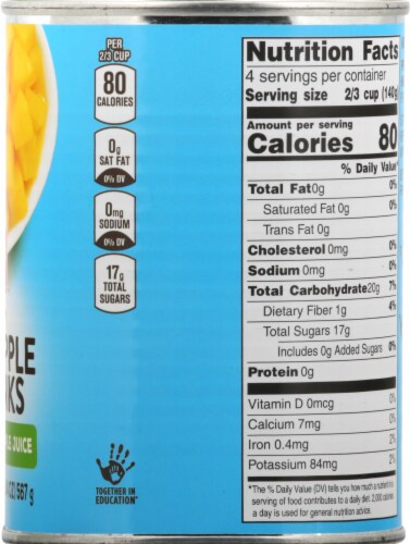 Harris Teeter™  Canned Pineapple Chunks in Juice Perspective: right