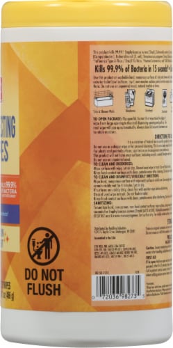 Harris Teeter Lemon Scent Disinfecting Wipes Perspective: right