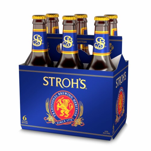 Stroh's Lager Domestic Beer Perspective: right