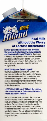 Hiland 100% Lactose Free 2% Reduced Fat Milk Perspective: right