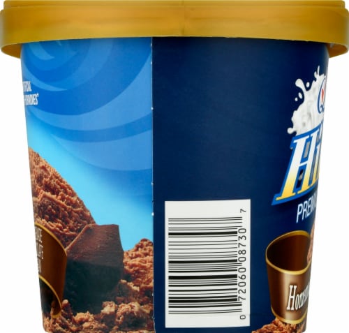 Hiland Premium Ice Cream Homemade Milk Chocolate Tub Perspective: right